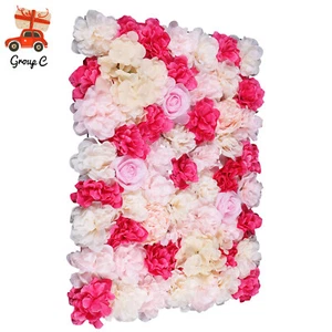 4 Piezas Panel de Pared Flor Artificial Boda Fiesta Fondo Lugar Decoración 60cmx40cm - Imagen 1 de 10
