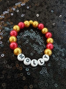 Personalised Children's / Kids Pearl Bracelet - ANY Name or Message. Goody bags - Picture 1 of 2