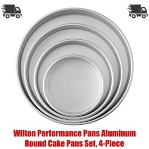 Wilton Performance Pans Aluminum Round Cake Pans Set, 4-Piece