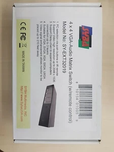 Syba SY-EXT32019 4x4 VGA-Audio Matrix Switch (mit Fernbedienung) - Bild 1 von 2