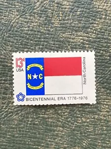 US 1976 State Flags North Carolina 13c single (1 stamp) MNH 1658 - Picture 1 of 2