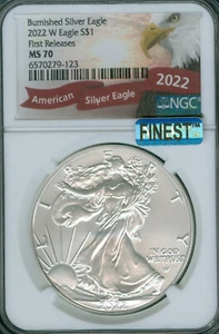 2022 W SILVER EAGLE NGC MS70 FR MAC FINEST & SPOTLESS * - Picture 1 of 2