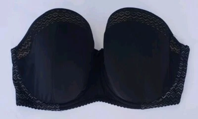 Sujetador sin tirantes Curvy Kate Deluxe talla 30M con aros de encaje negro NUEVO  Foto 1 de 4