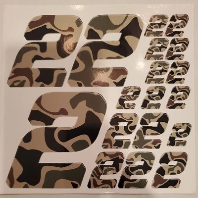 Camouflage #2’s Racing Numbers  Vinyl Decals 1/10-1/12 axial BxC - Image 1 of 4