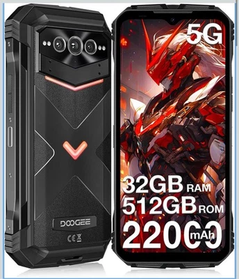 DOOGEE V MAX Pro Dual 5G Rugged Phone 32GB+512GB 22000mAh 108MP Phone Android 14 - Image 1 of 4