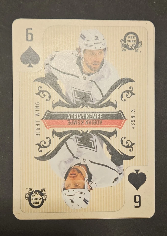 O Pee-Chee Hockey 2024-25 Adrian Kempe 6 Spades Playing Card Insert SP - Image 1 of 2
