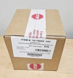 Pokemon TCG PRISMATIC EVOLUTION Tech Sticker Sammlung 12ct Display Sealed CASE - Bild 1 von 9