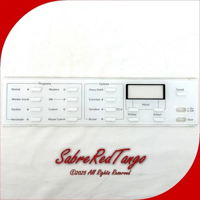 MIELE W3038 PANEL FASCIA LOTOS BLANCO EE. UU. #6916402 CON PULSADORES #6663620 Foto 1 de 4