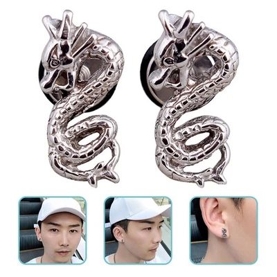  2 Pcs Gift for Snake Lovers Earrings Orecchini Punk Gioielli Per Le Orecchie - Immagine 1 di 4