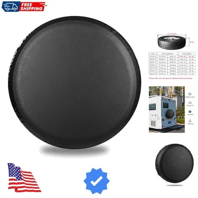 Cubierta de neumático de repuesto cubierta de neumático de cuero engrosamiento ajuste universal para Jeep, Trail... Foto 1 de 4