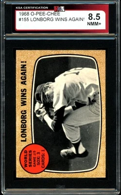 1968 TOPPS OPC O PEE CHEE #155 World Series Jim Lonborg KSA 8.5 NM-MT + Red sox - Image 1 of 2