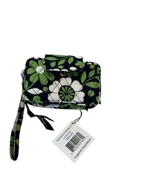 Vera Bradley Wristlet Smartphone Wallet Lucky You Green Blue Crossbody Zip EUC - Image 1 of 4
