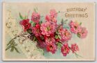 Floral Birthday Greetings Davidson Schmitz Long Pine NE Postcard A35