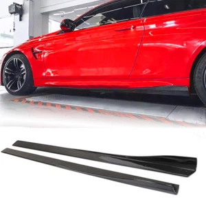 Para BMW F82 F83 M4 2014-19 REAL Fibra de Carbono Faldones Labiales Extensión Borde 2 Piezas - Imagen 1 de 14