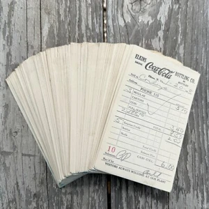 1-50 RARE Vintage 1958 Coca Cola ELKINS BOTTLING CO Coke Receipts WHOLESALE LOT - Picture 1 of 3