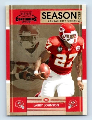 2008 Playoff Contenders Larry Johnson Kansas City Chiefs #50 - Image 1 of 2