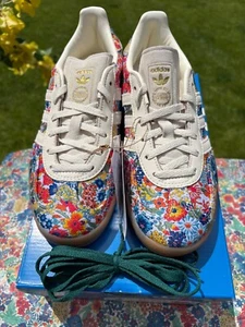 adidas Liberty London Gazelle Indoor Floral Embroidered Sneakers W 7 New *BONUS* - Picture 1 of 8