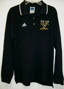 VTG Adidas Team Valparaiso University Men's Baseball LS Polo Pullover Sz Med - Picture 1 of 6