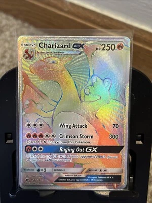 Charizard GX 150/147 LP Rainbow Secret Rare S&M Burning Shadows Pokémon TCG - Image 1 of 4