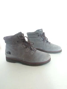 The North Face Womens 8.5 Heat Seeker Boots Gray Leather Insulated Shoe 04-163 - Picture 1 of 7