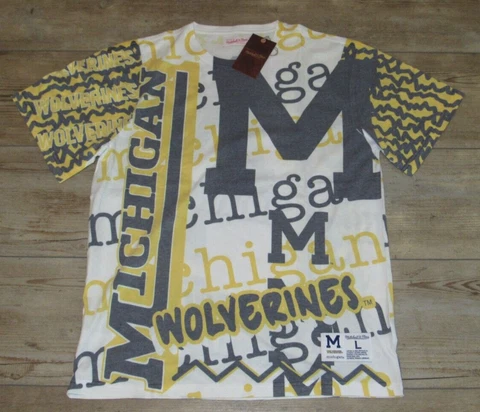 Mitchell & Ness Michigan Wolverines Jumbotron $55 T-shirt Shirt size Men's Large Cover