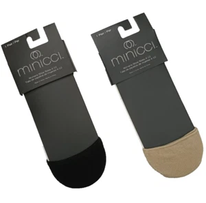 2 Pairs Women's Hidden Hourglass Liner Socks Gel Heel Minicci Size M/L(4-10) New - Picture 1 of 6