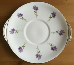 DISEÑO DE FLOR PÚRPURA REAL DOULTON - PLATO DE PASTEL DE CHINA - Imagen 1 de 3