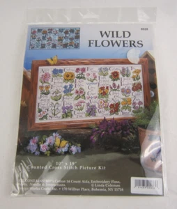 Design Works #8828 Wild Flowers Counted Cross Stitch Kit 10" x 19" - New -Sealed - Picture 1 of 8
