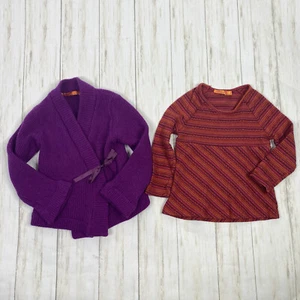 Antonie & Lili Paris Girls Size 4 A Wool Blend Sweater 7 Striped Knit Top Bundle - Picture 1 of 11