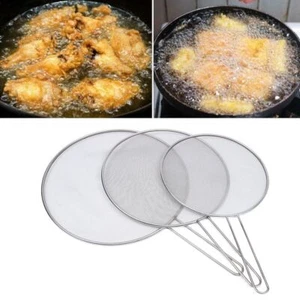 with Handle Oil Splatter Screen Multifunctional Guards Mesh Kitchen Supplies - Picture 1 of 16