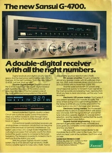 1979 Sansui G-4700 Digital Receiver Old PRINT MAGAZINE AD Wall Decor (4019) - Picture 1 of 1