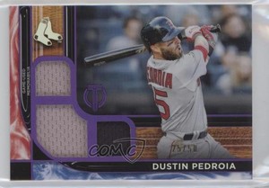 2022 Topps Tribute Tribute Triple Relics Purple /50 Dustin Pedroia #TTR-DP