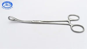 FOERSTER SPONGE FORCEPS 8" CURVED SERRATED JAW SURGICAL INSTRUMENTS - Picture 1 of 16