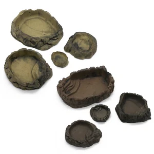Terrario Reptiles Cuenco Bebida Cuenco de agua Tazón de agua Comida 20-700ml S-XL - Imagen 1 de 33