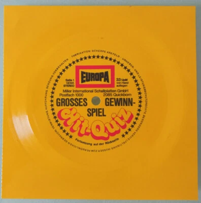 Hit-Quiz - Grosses Gewinnspiel - 7" Flexi-Single - Bild 1 von 2