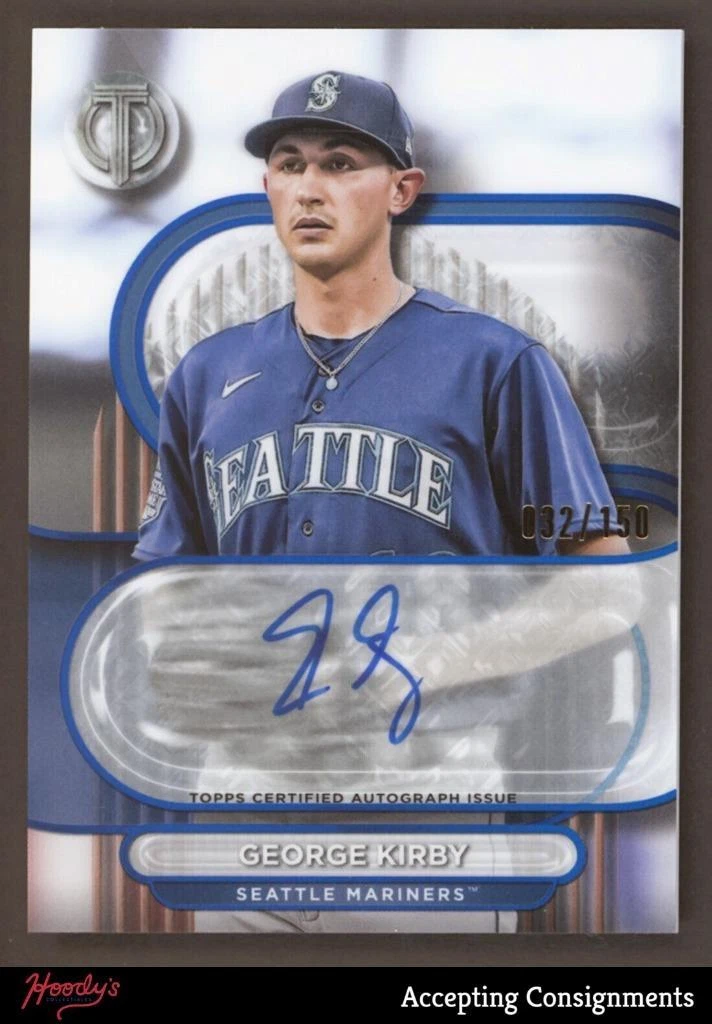 2024 Topps Tribute Autographs Blue #TAGKI George Kirby AUTO 032/150 Mariners