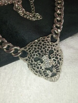 Edelstahl Halskette mit Tigerkopfanhänger - Bild 1 von 4