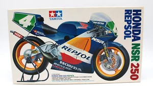 Honda NSR 250 Repsol 1/12th Scale Motorcycle Model Kit Tamiya New in Box - Picture 1 of 7