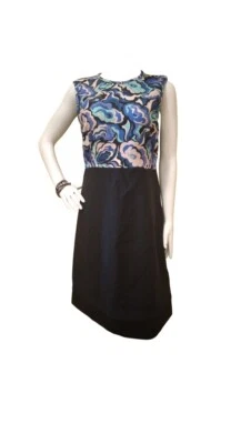 Emilio Pucci Wool Silk A-Line Dress  Women's Size US 8 L Floral Print Sleeveless - Image 1 of 4