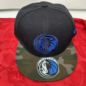 9Fifty New Era Dallas Mavericks Two Tone SnapBack Cap Hat Black Camo - Picture 1 of 5