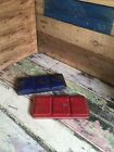 X 2 Vintage Metal Reeves Artists Watercolour Paint Boxes / Tins