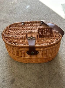 Cesta De Pesca Para Picnic De Mimbre - Imagen 1 de 16