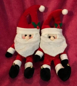 Christmas Santa Claus 13” Springeez Door Knob Hanger Set of 2 NEW! - Picture 1 of 4