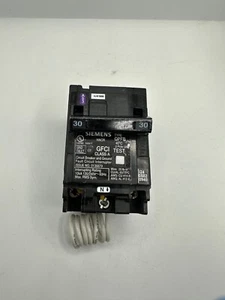 Interruptor de falla a tierra Siemens Q230GF 30 amperios 2 polos GFCI 120/240 RES LLC STORE usado - Imagen 1 de 3