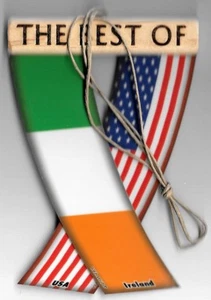 Rear view mirror car flags Ireland and USA Irish unity flagz for inside the car - Picture 1 of 8