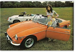1971 MGB Sportwagen Werbung Austin British Leyland 4x6 Vintage Postkarte - Bild 1 von 2