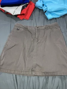 Croft & Barrow klassische Passform Skort Größe 14 braun Stretch Baumwollmischung - Bild 1 von 9