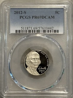 2012-S Jefferson Nickel PCGS PR69 DCAM - Image 1 of 4