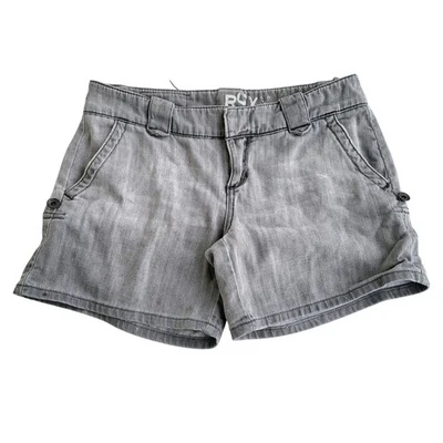 Pantalones Cortos Roxy Para Mujer Talla 30 Gris Informal Verano Medianos Playa Denim Etiqueta 7 Foto 1 de 4