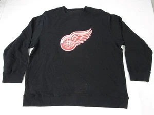 New Detroit Red Wings Mens Sizes M-4XL M-4XLarge Black Sweatshirt - Picture 1 of 3